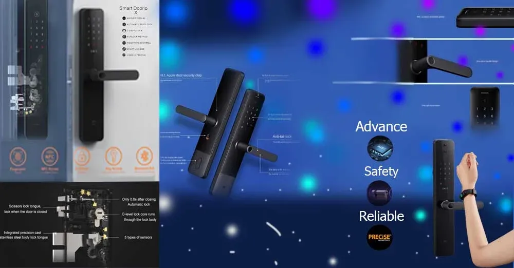 A smart door lock with Bluetooth and a fingerprint sensor was unveiled by Xiaomi