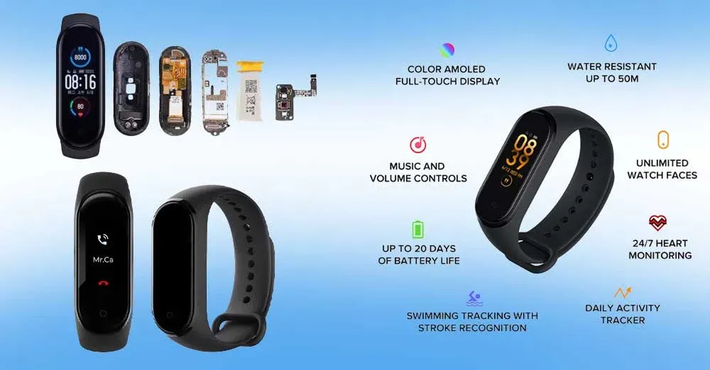With voice assistant technology and a color display, the Mi Band 4 costs more than 350,000 Burmese Kyat