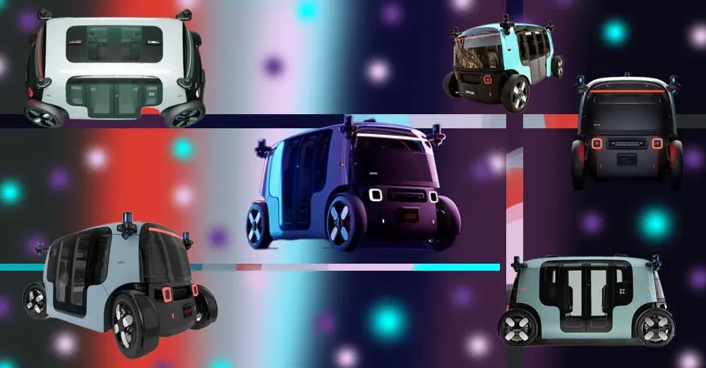 Amazon Zoox debuted its self-driving robotic taxi