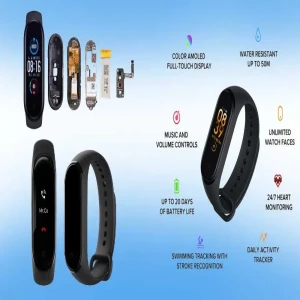 With voice assistant technology and a color display, the Mi Band 4 costs more than 350,000 Burmese Kyat